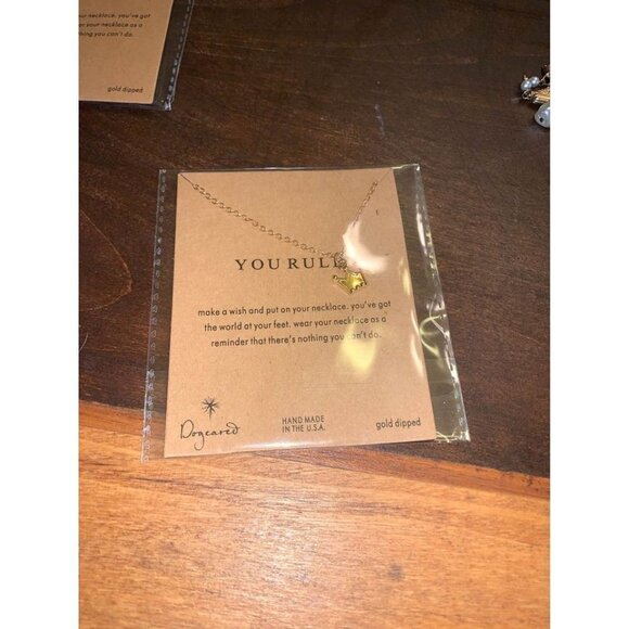 DOGEARED Golden You Rule Crown Pendant Necklace juicy - Picture 3 of 5